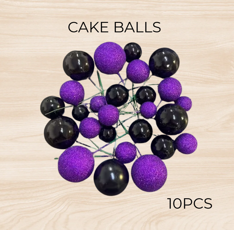 Purple and Black Cake Balls SET 10
