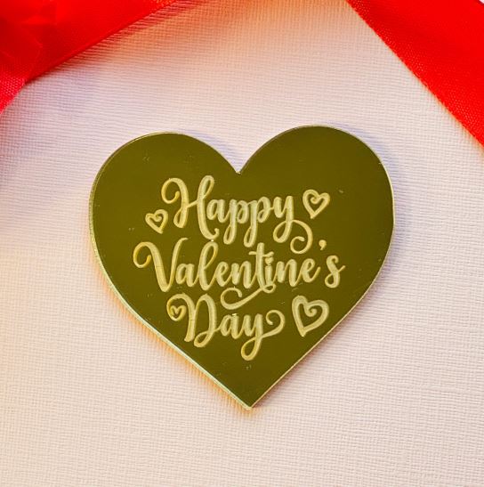 Happy Valentines Day heart topper