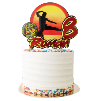Cobra Kai cake topper