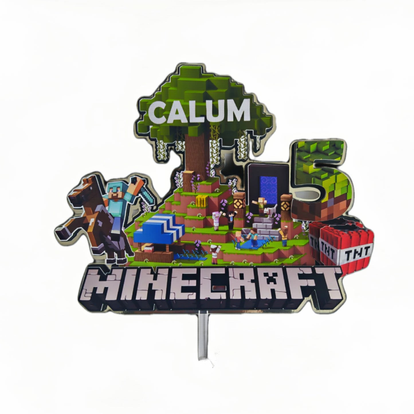 Creeper Fun Party Cake Topper