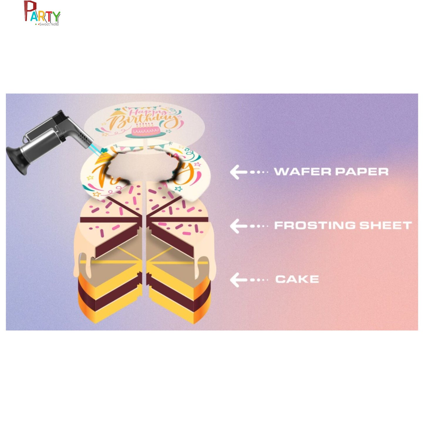 Valentines Burn Edible topper