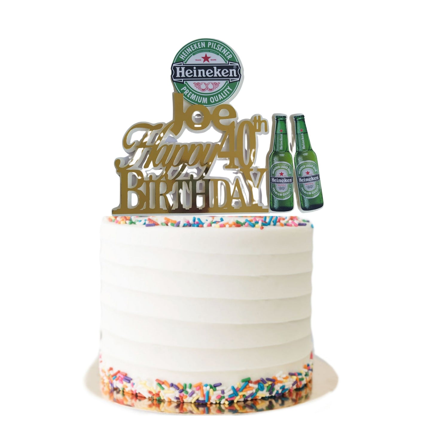 Heineken Birthday Cake Topper