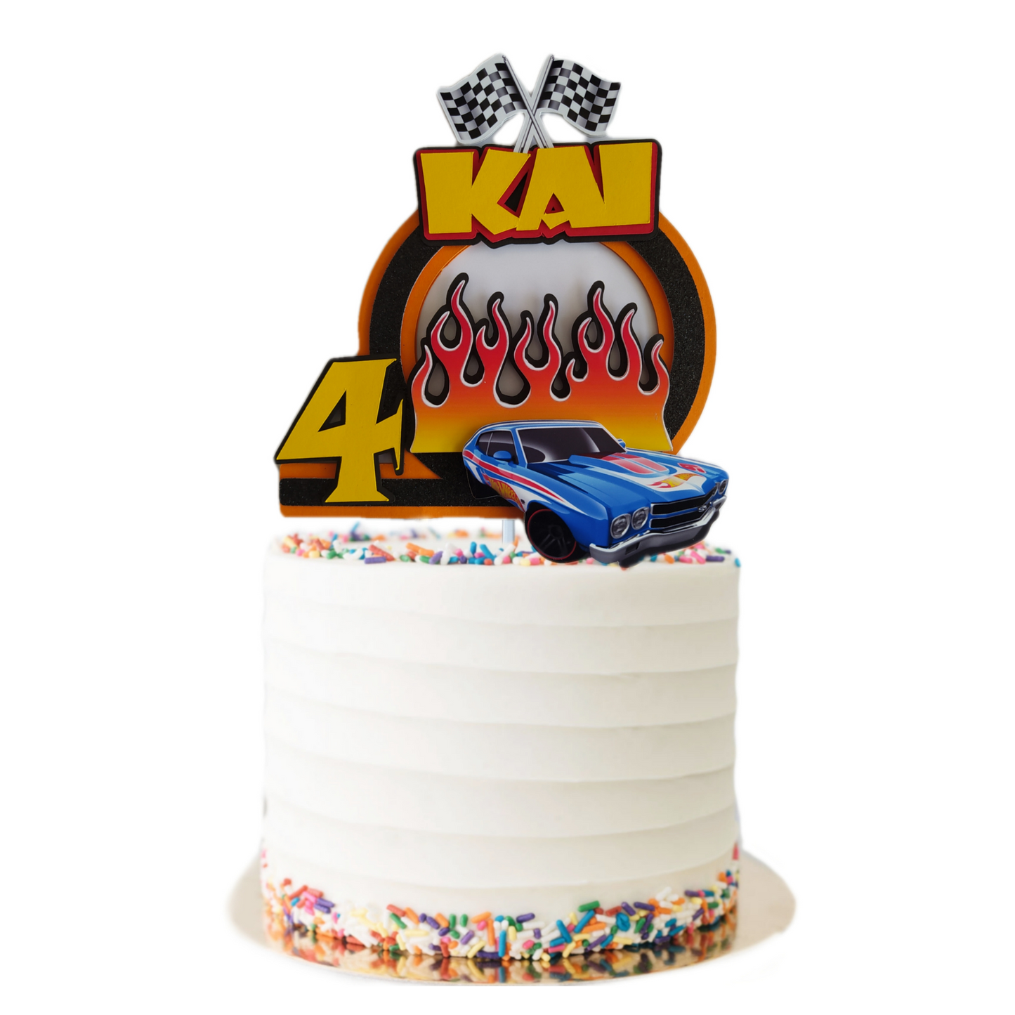 Race Cars Cake Topper