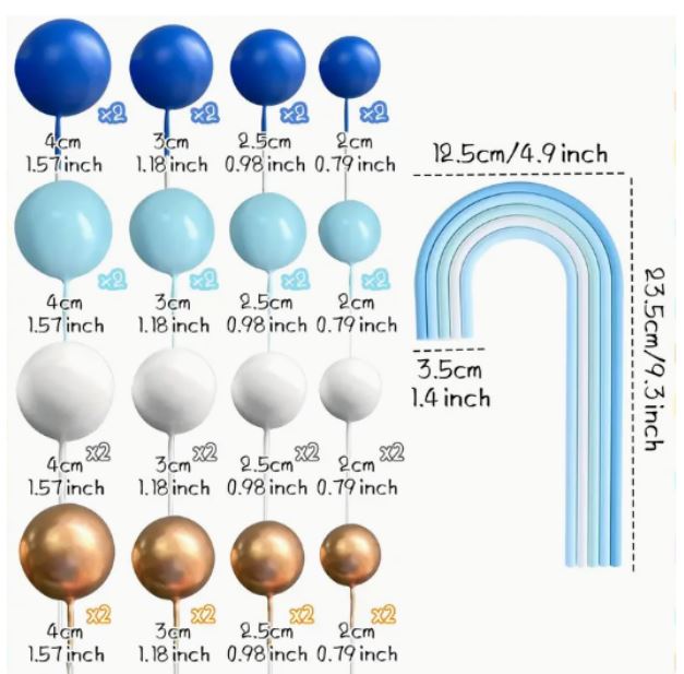 cake decoration rainbow blue