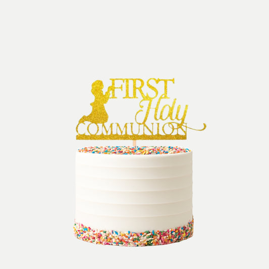 Girls Communion Cake Topper