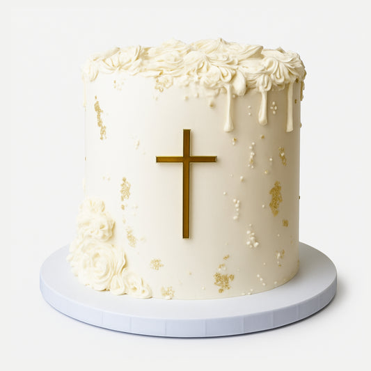 Christening Cake Charm Cross
