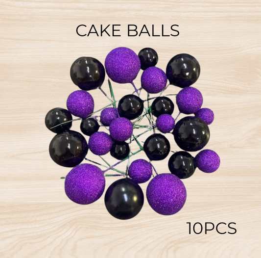 Purple and Black Cake Balls SET 10