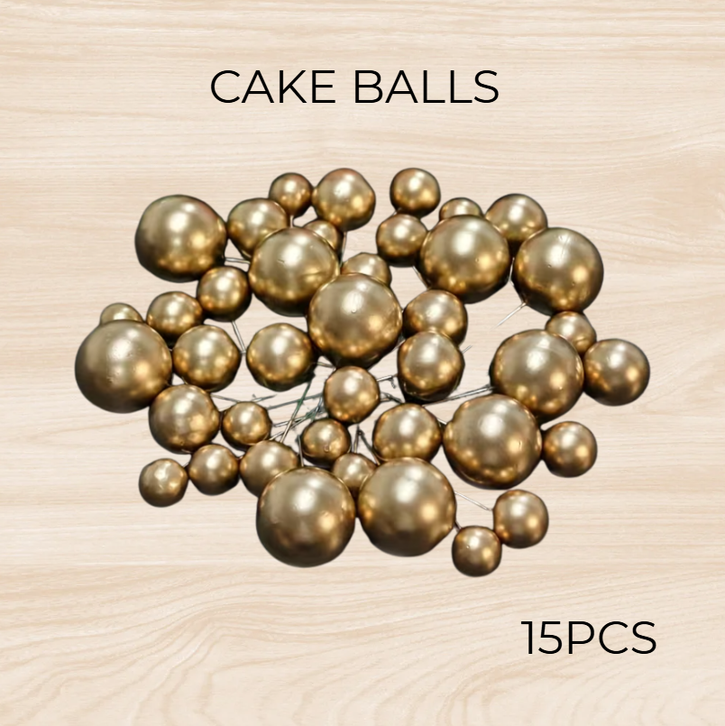 Gold Cake Balls SET 15