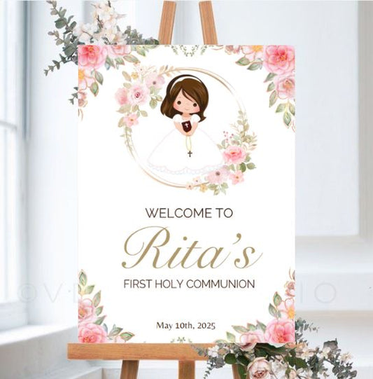 Holy Communion Welcome Sign