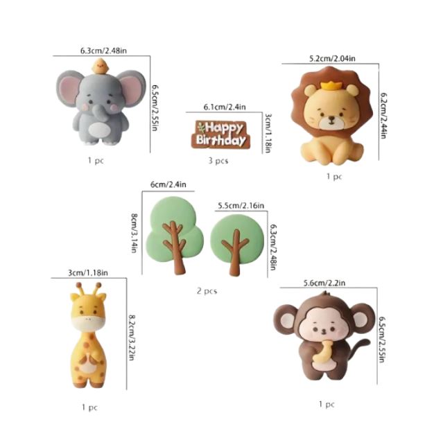Jungle Safari Cake Decoration Set