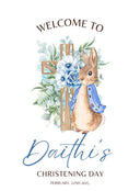 Christening Boy Welcome Sign