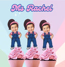 Ms Rachel Custom cupcake topper