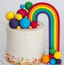 Tall Rainbow Cake Topper with Cake Balls
