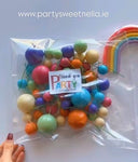 Tall Rainbow Cake Topper with Cake Balls