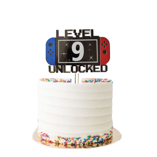 Level 9 Unlocked Cake Topper
