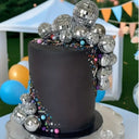 Silver Disco Ball Set 12