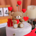 Teddy Bear Love Cake Decoration Set