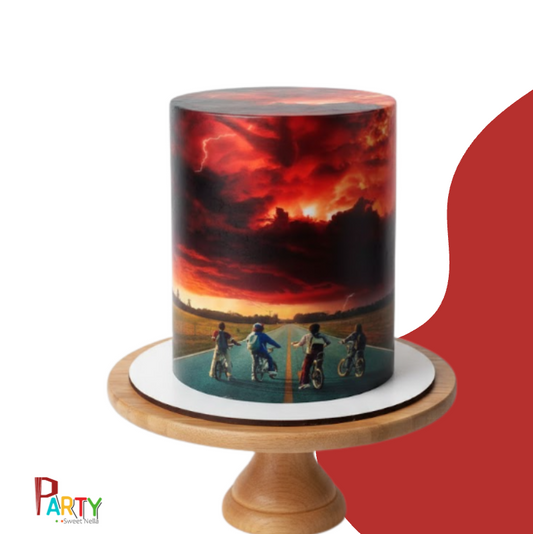 Stranger Things Print Edible Cake Wrap