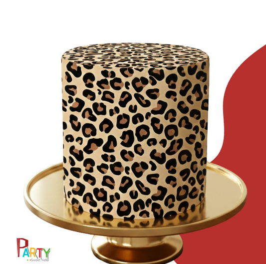 Leopard Print Edible Cake Wrap