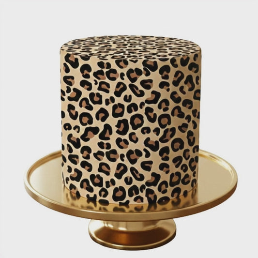 Leopard edible cake wrap