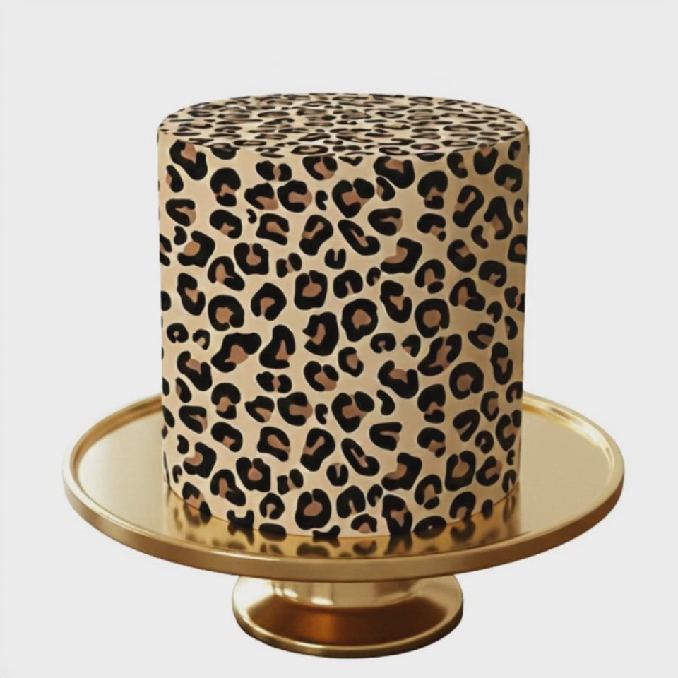 Leopard edible cake wrap
