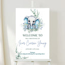 Baby Elephant Christening Welcome sign